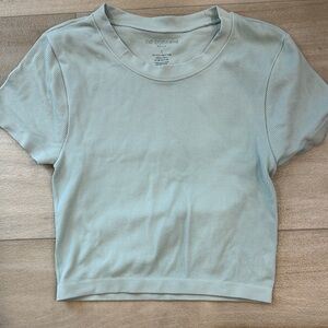 PO Concept Light Green Ribbed Crop Top